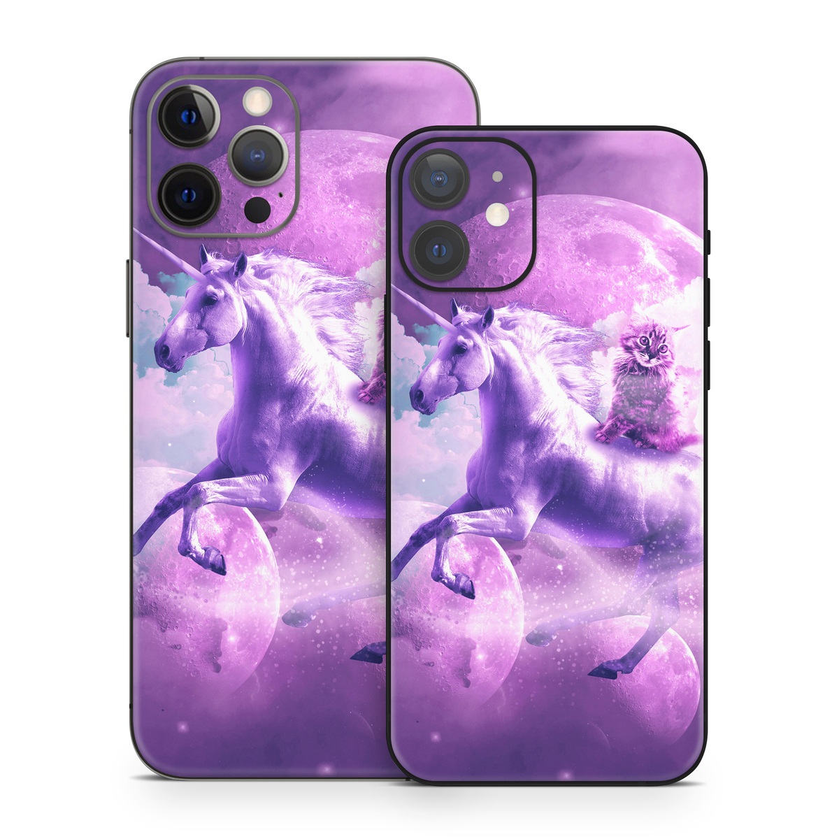 iPhone 12 Series Skin design of Unicorn, Purple, Fictional character, Mythical creature, Violet, Cg artwork, Illustration, Mythology, with white, purple, blue, gray, black colors