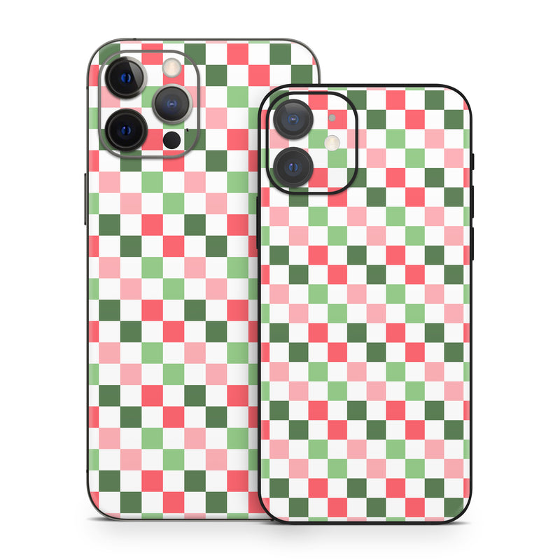iPhone 12 Series Skin design of Red, Design, Graphics, with white, green, red, pink colors