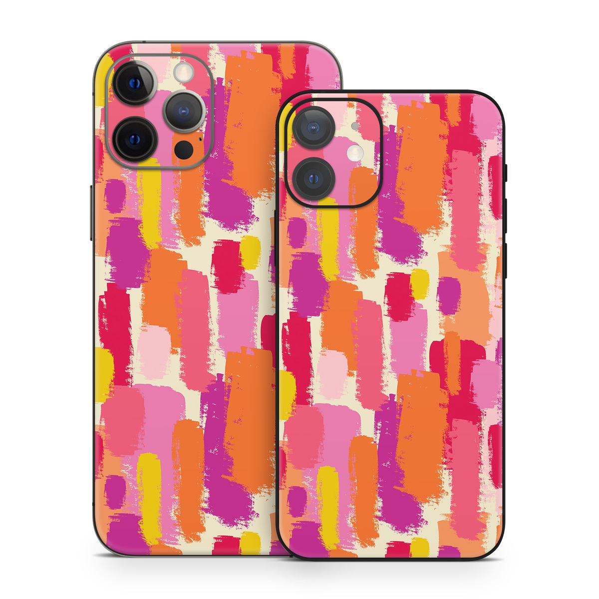 iPhone 12 Series Skin design of Font, Material property, Magenta, Pattern, Art, Graphics, Tints and shades, Visual arts, Design, Graphic design, with orange, yellow, pink, purple, red, white colors