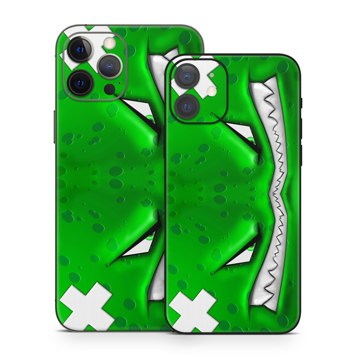 iPhone 12 Series Skin design of Green, Font, Animation, Logo, Graphics, Games, with green, white colors