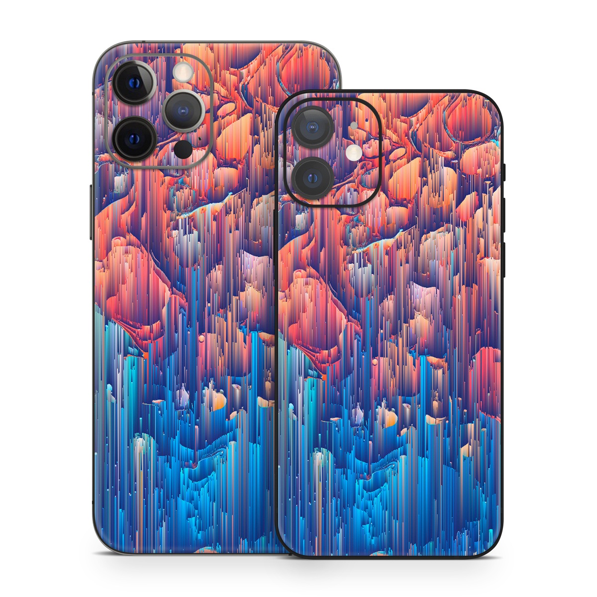iPhone 12 Series Skin design of Blue, Turquoise, Formation, Sky, Design, City, Geology, Photography, Stock photography, Landscape, with blue, yellow, orange, red, pink colors