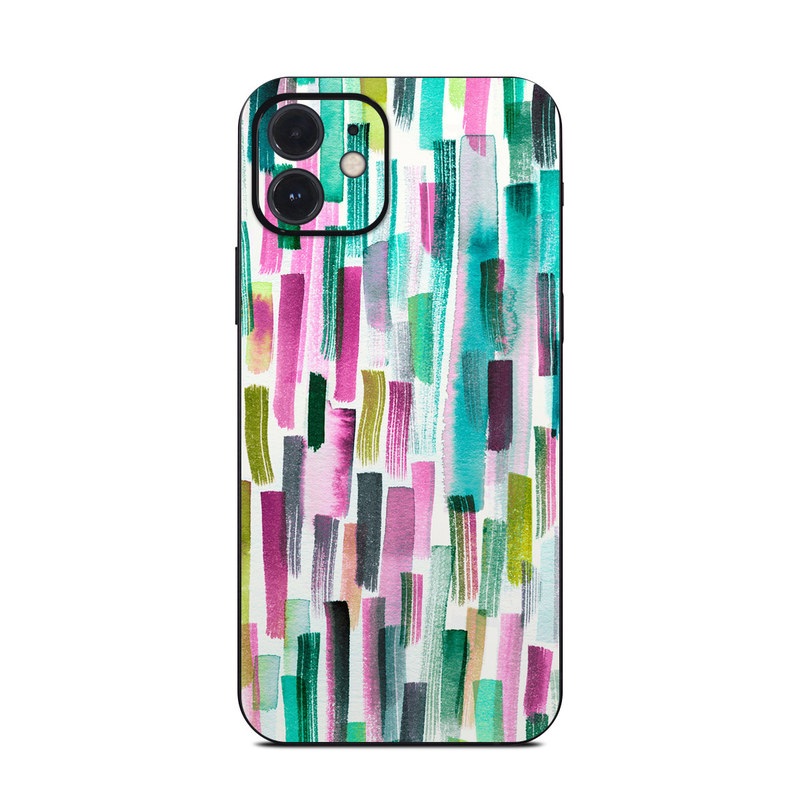 iPhone 12 Series Skin design of Line, Turquoise, Pink, Pattern, Design, Magenta, Colorfulness, with white, green, blue, pink, purple, black, blue colors