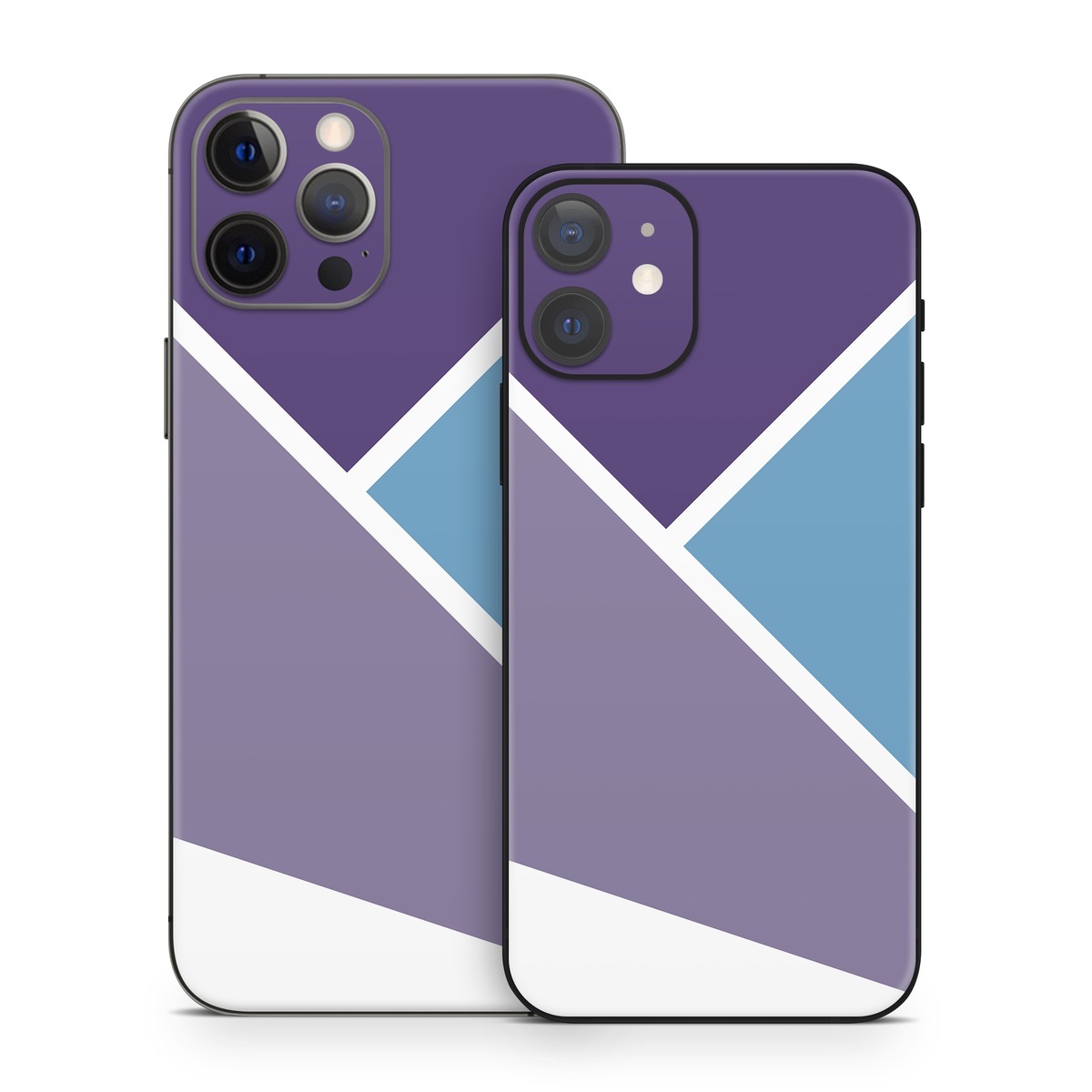 iPhone 12 Series Skin design of Violet, Purple, Turquoise, Line, Pattern, Design, Graphic design, Font, Triangle, Magenta, with white, blue, purple colors