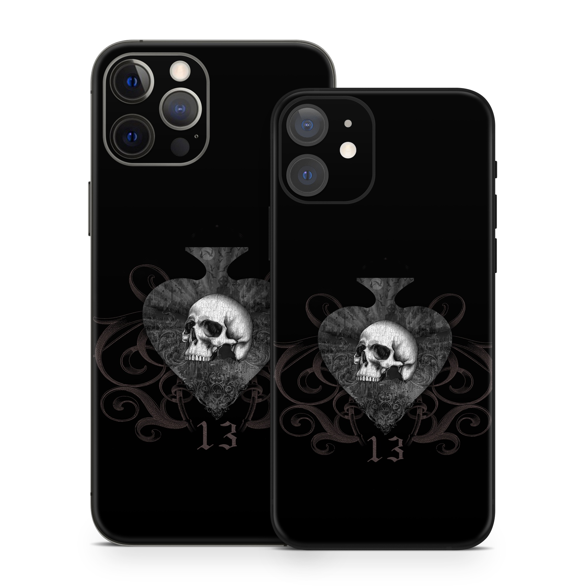 iPhone 12 Series Skin design of Bone, Jaw, Grey, Art, Skull, Font, Darkness, Monochrome photography, Illustration, Monochrome, with black, white, brown colors