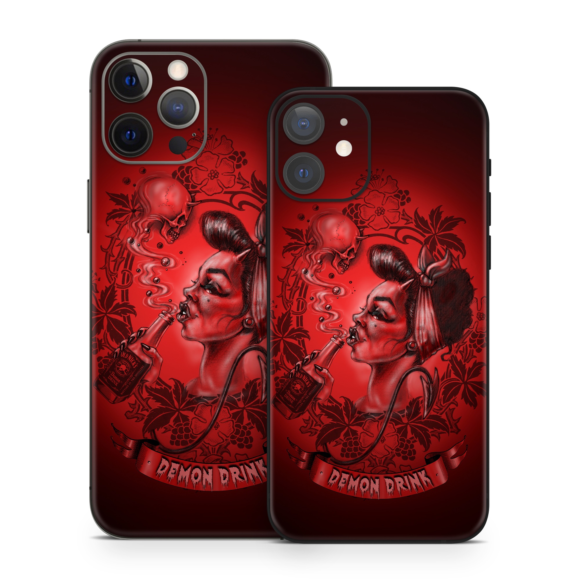 iPhone 12 Series Skin design of Font, Art, Magenta, Pattern, Graphics, Visual arts, Painting, Carmine, Illustration, Drawing, with black, red, white colors