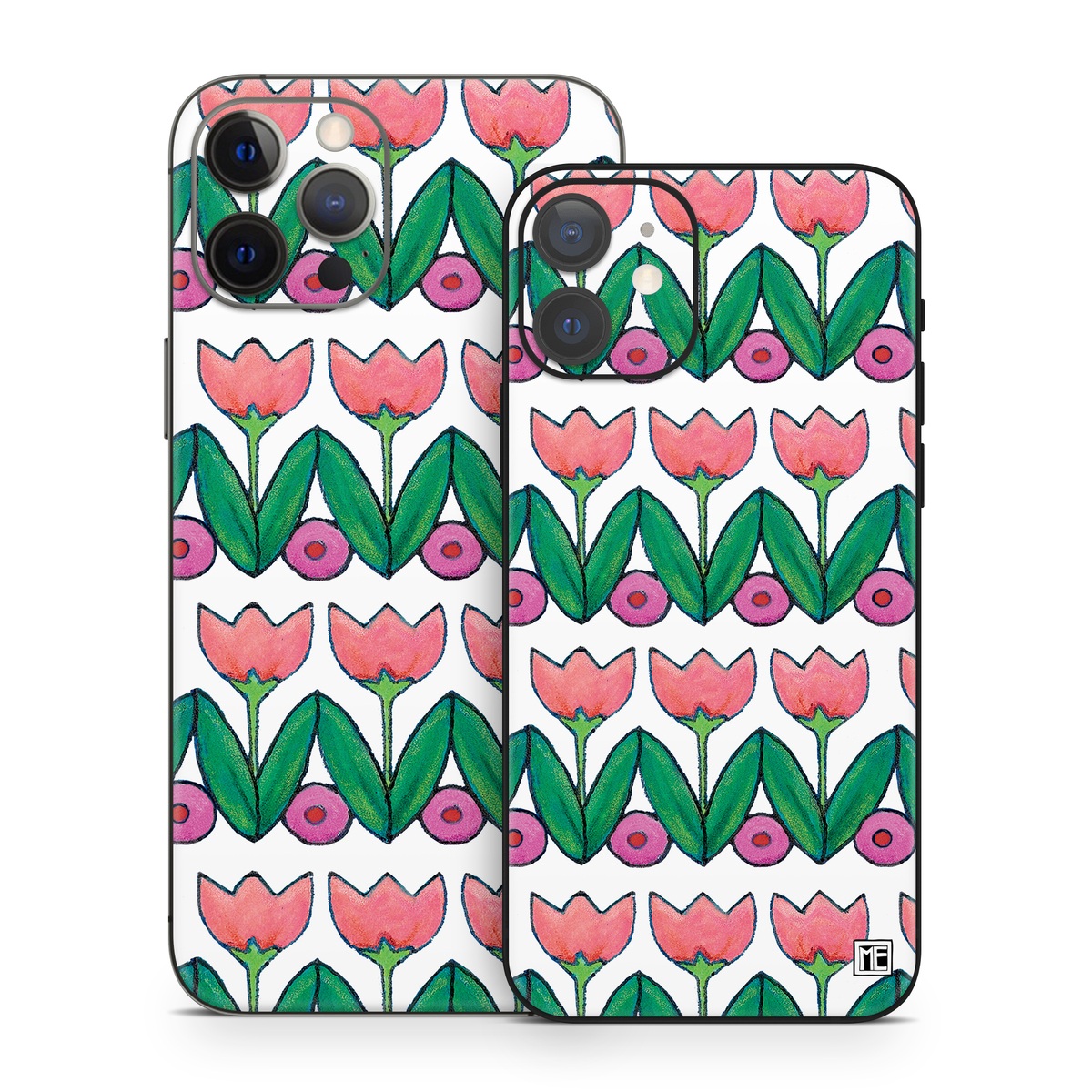 iPhone 12 Series Skin design of Green, Rectangle, Textile, Botany, Line, Symmetry, Art, Font, Pattern, Magenta, with white, green, pink, purple colors