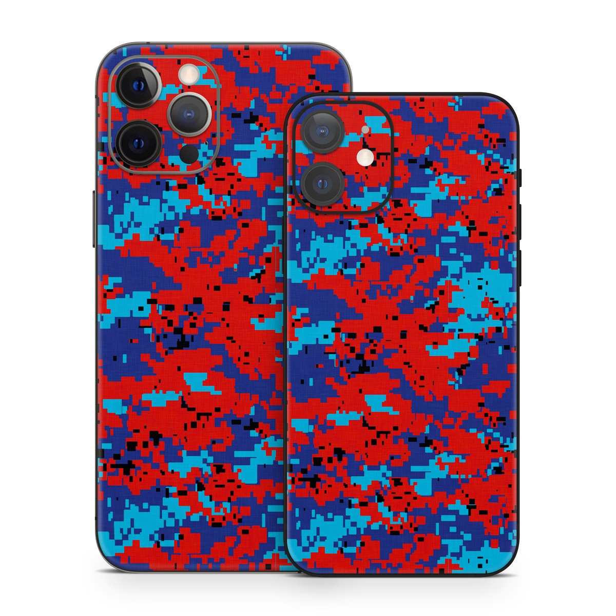 iPhone 12 Series Skin design of Blue, Red, Pattern, Textile, Electric blue, with blue, red colors