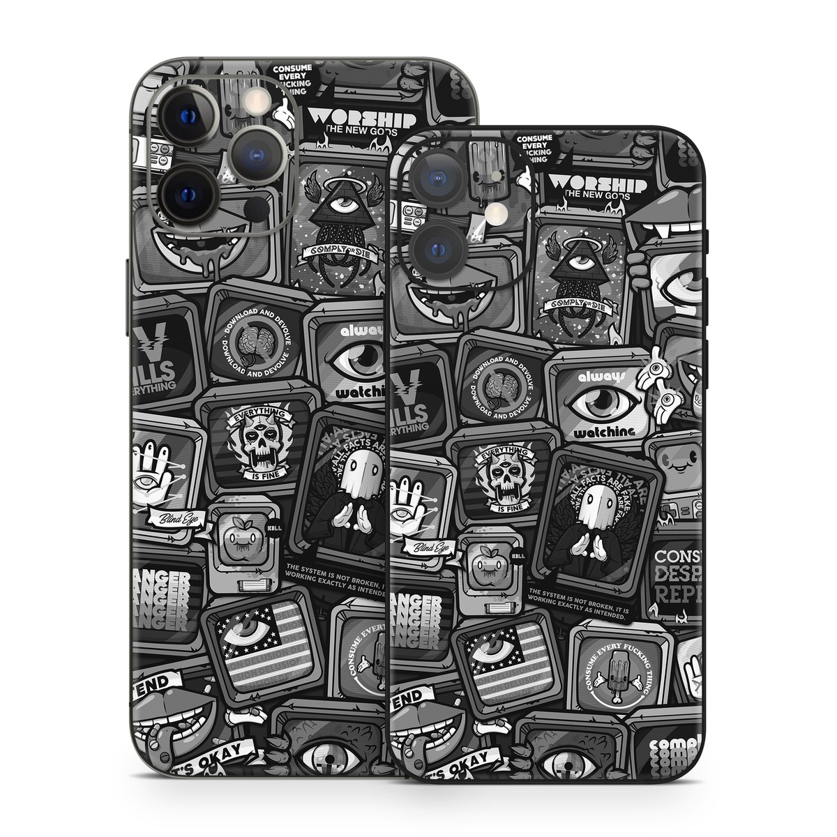 iPhone 12 Series Skin design of Font, Text, Pattern, Black-and-white, Design, Photography, Stock photography, Illustration, Monochrome, Drawing, with black, white, gray colors