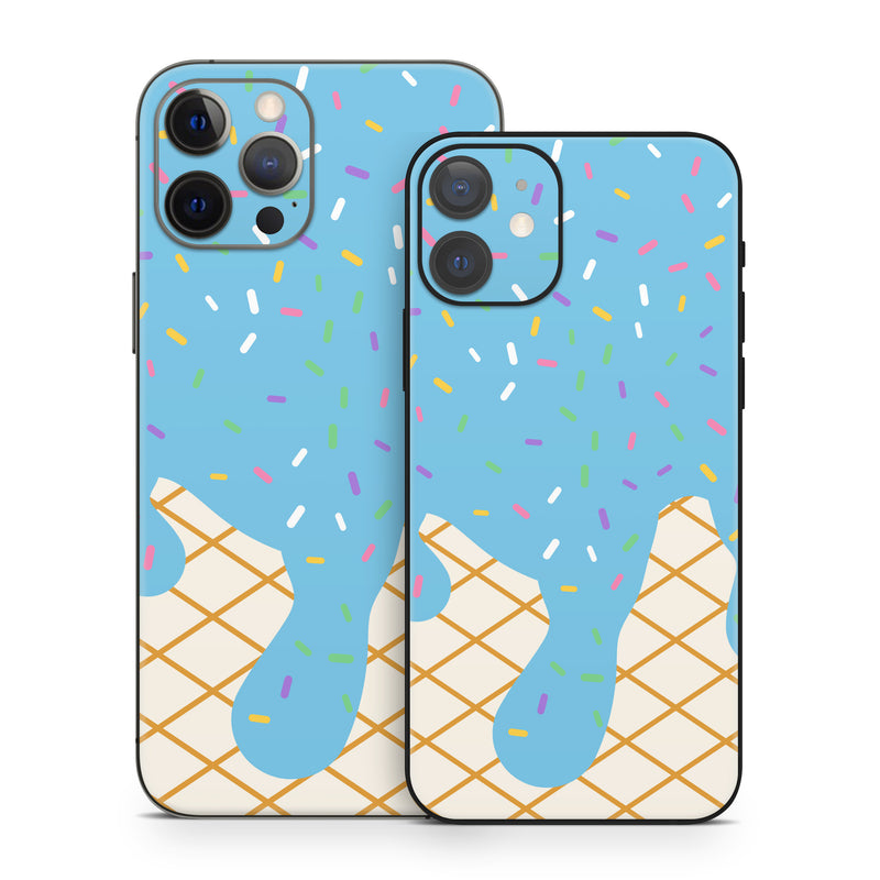 iPhone 12 Series Skin design, with white, brown, yellow, green, pink, orange, blue colors