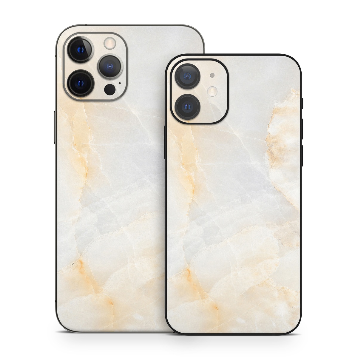 iPhone 12 Series Skin design of White, Textile, Flooring, Marble, Paper, Pattern, Fashion accessory, Tile, with white, orange, black, yellow colors