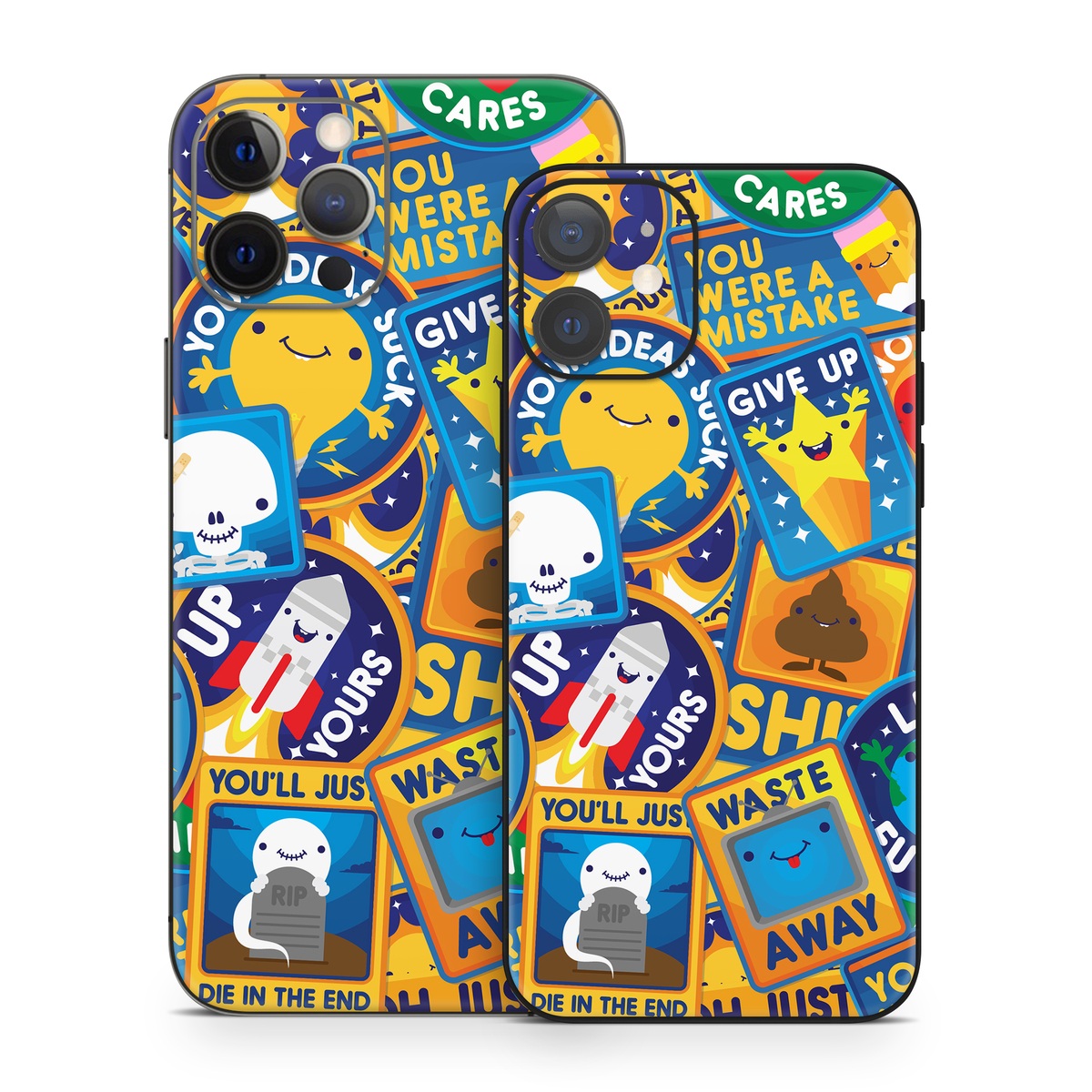 iPhone 12 Series Skin design of Pattern, Visual arts, Design, Art, Mosaic, Psychedelic art, with blue, yellow, orange, white, green, red, gray colors