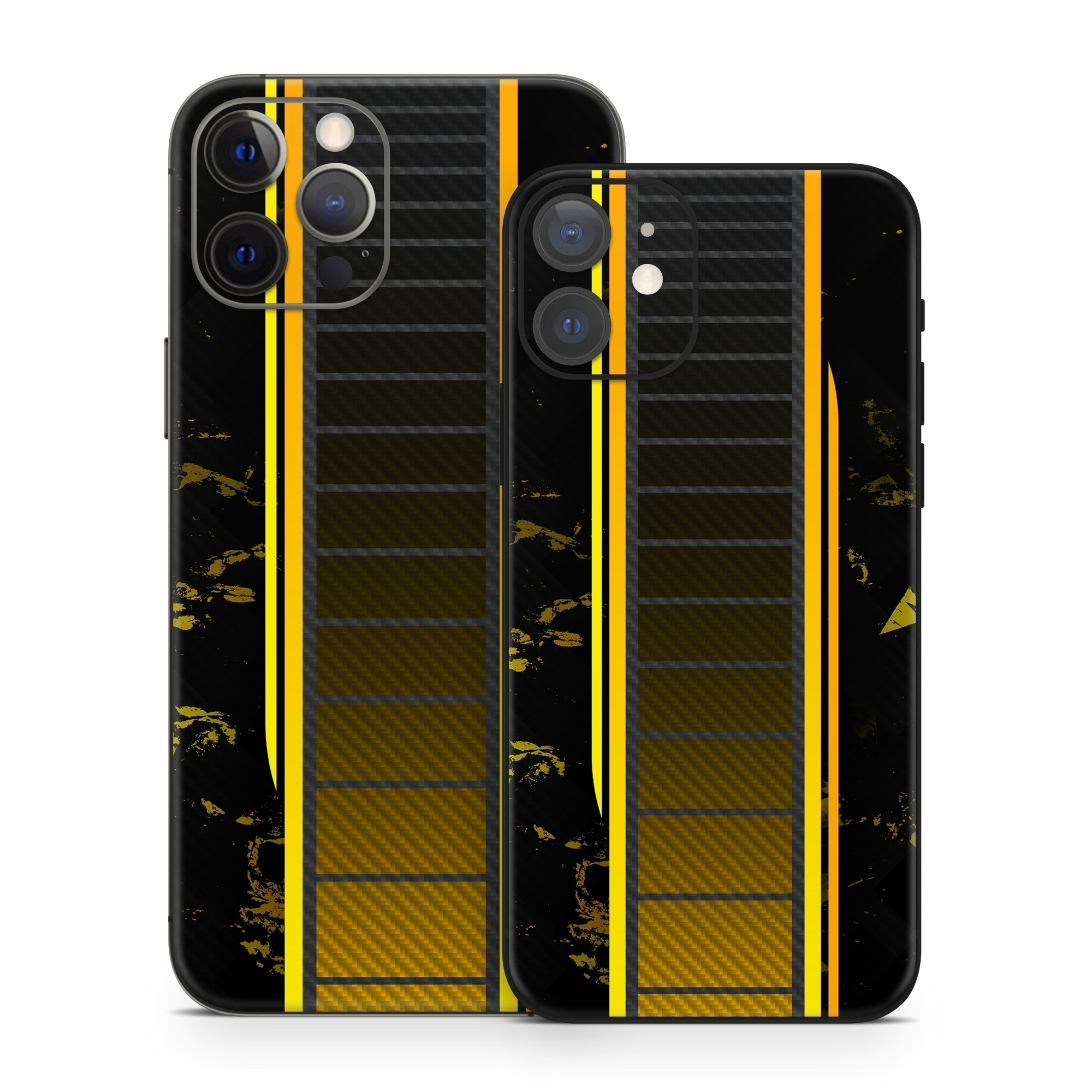 iPhone 12 Series Skin design of Yellow, Plant, Font, Symmetry, Terrestrial plant, Tower block, Parallel, Pattern, Tints and shades, Rectangle, with black, yellow, gray, orange colors