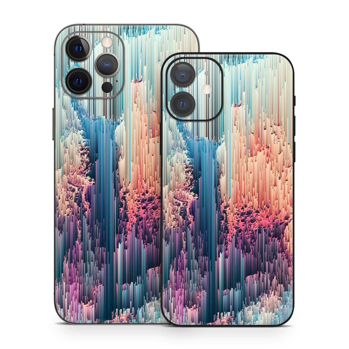 iPhone 12 Series Skin design of Blue, Pink, Sky, Turquoise, Design, Rock, Textile, Photography, Cloud, Winter, with white, blue, purple, pink, red colors