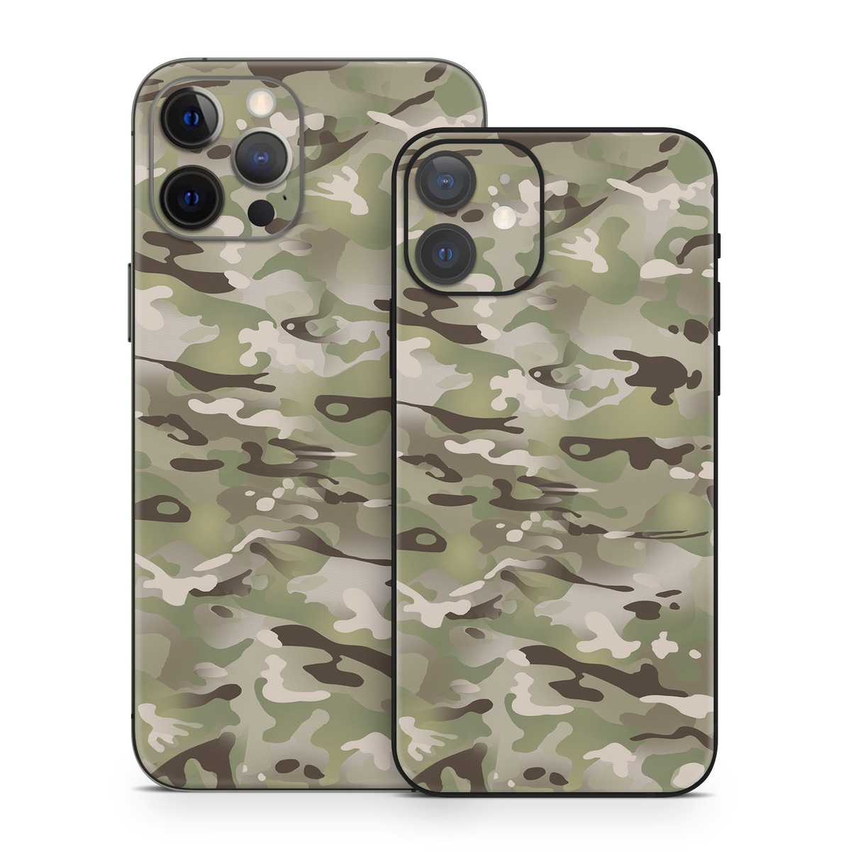 iPhone 12 Series Skin design of Military camouflage, Camouflage, Pattern, Clothing, Uniform, Design, Military uniform, Bed sheet, with gray, green, black, red colors
