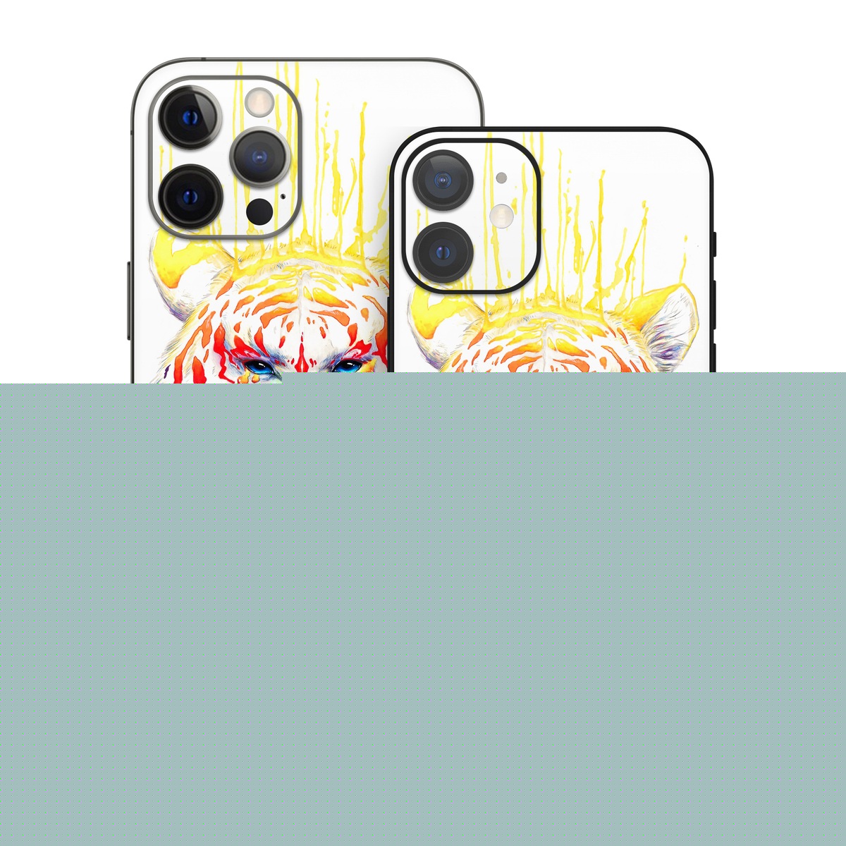 iPhone 12 Series Skin design of Circle, Illustration, Clip art, Plant, with orange, yellow, pink, gray, green, black colors