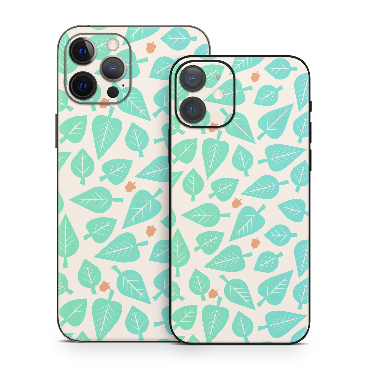 iPhone 12 Series Skin design of Aqua, Pattern, Turquoise, Teal, Wrapping paper, Design, Wallpaper, with yellow, green, orange colors