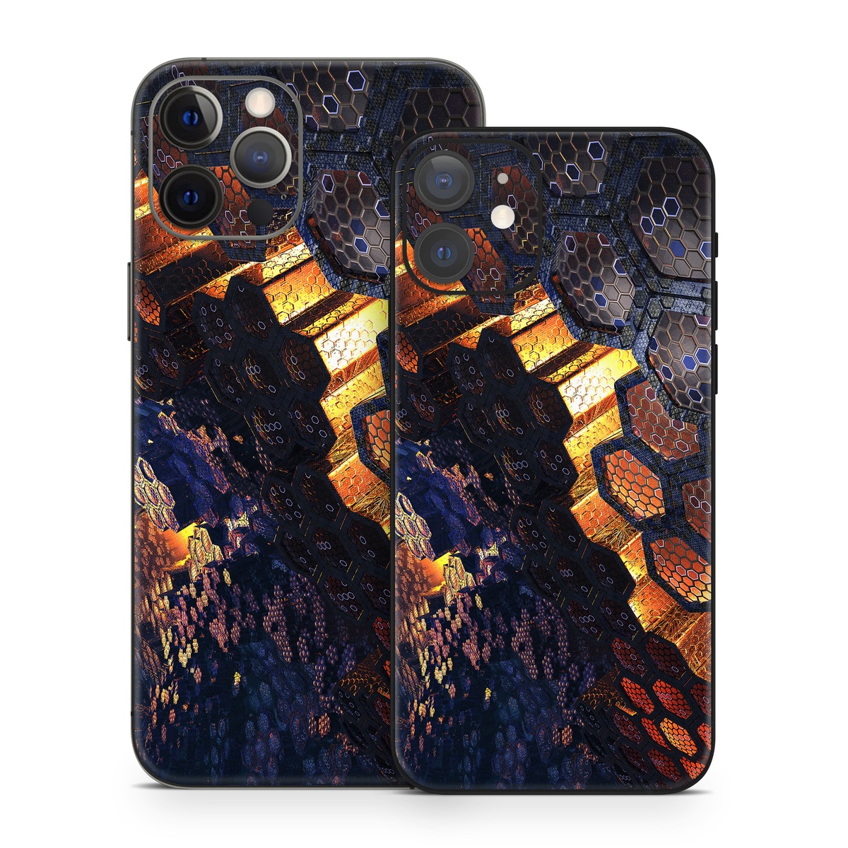 iPhone 12 Series Skin design of Geological phenomenon, Sky, Water, Cobblestone, Rock, Reflection, Colorfulness, World, Art, with black, red, green colors