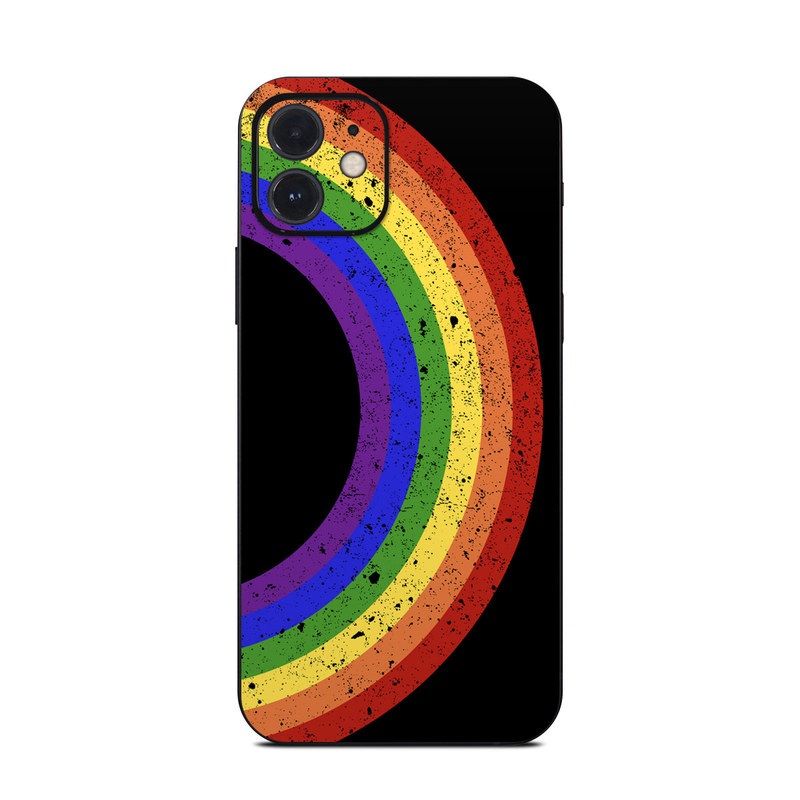 iPhone 12 Series Skin design of Colorfulness, Circle, Graphics, Art, with black, blue, purple, green, yellow, orange, red colors