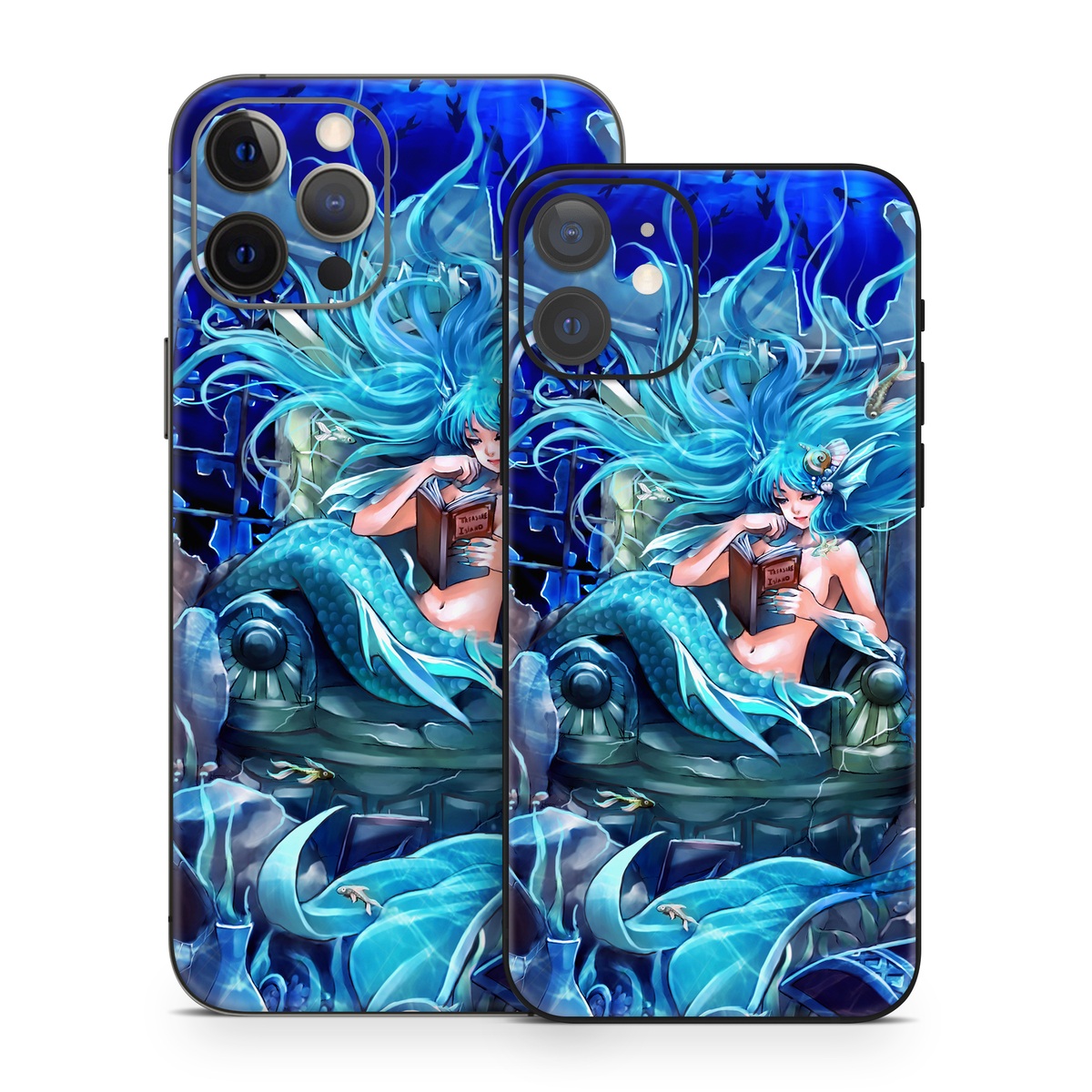 iPhone 12 Series Skin design of Cg artwork, Fictional character, Electric blue, Illustration, Art, Mythology, Dragon, Games, Mythical creature, with blue, black, yellow, white colors
