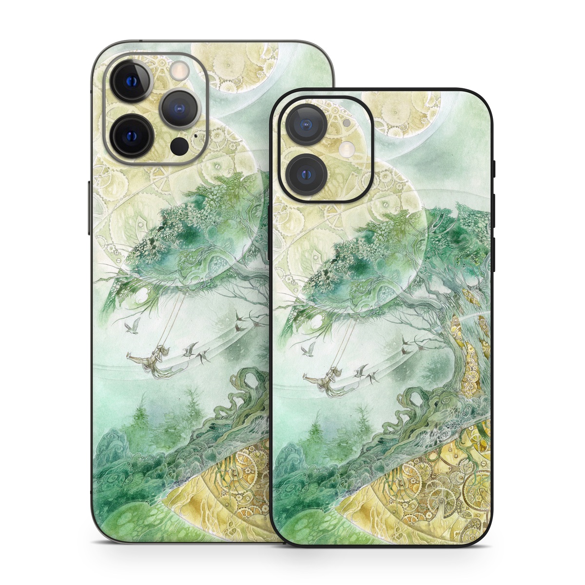 iPhone 12 Series Skin design of Illustration, Organism, Art, World, Fictional character, with green, yellow, brown colors