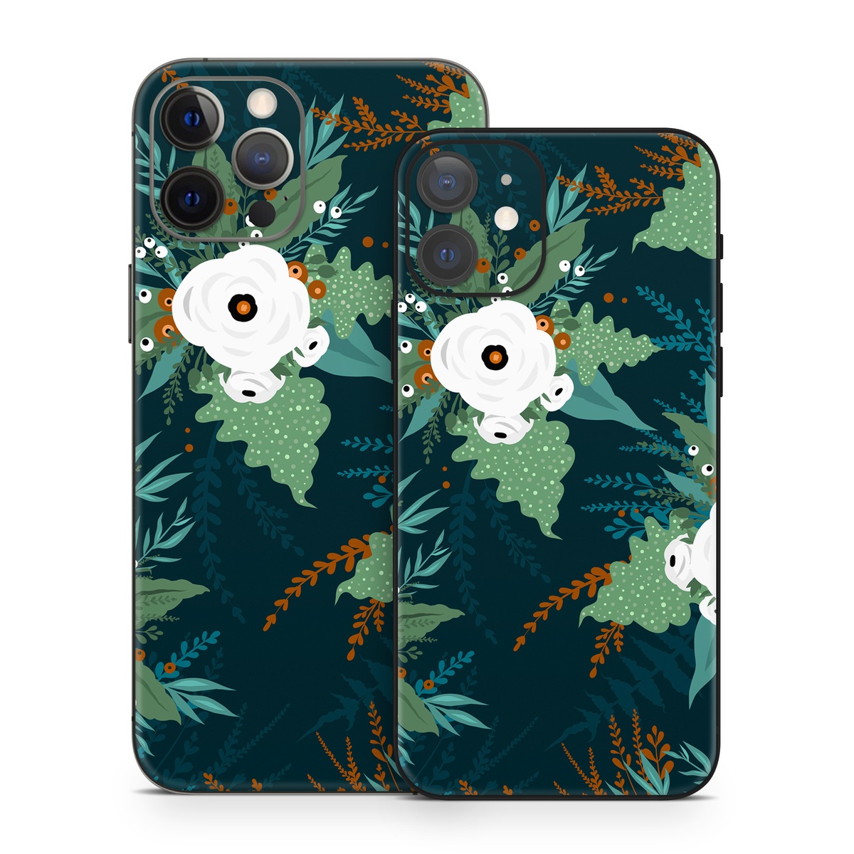iPhone 12 Series Skin design of Pattern, Branch, Tree, Illustration, Design, Plant, Textile, Art, Visual arts, Space, with green, white, red, blue colors