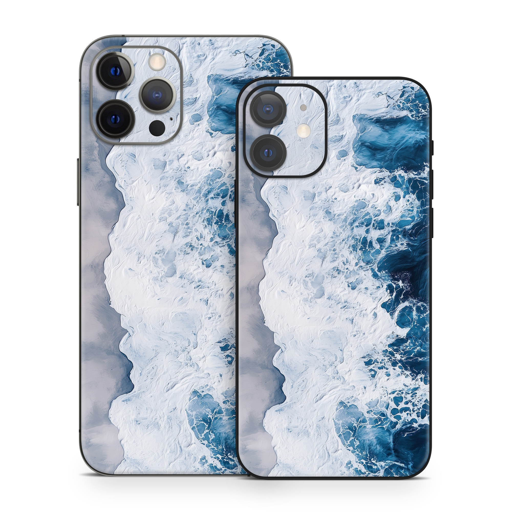 iPhone 12 Series Skin design of Water, Atmosphere, Water resources, Cloud, Liquid, Azure, Fluid, Natural landscape, Wind wave, Sky, with black, blue, white, gray colors