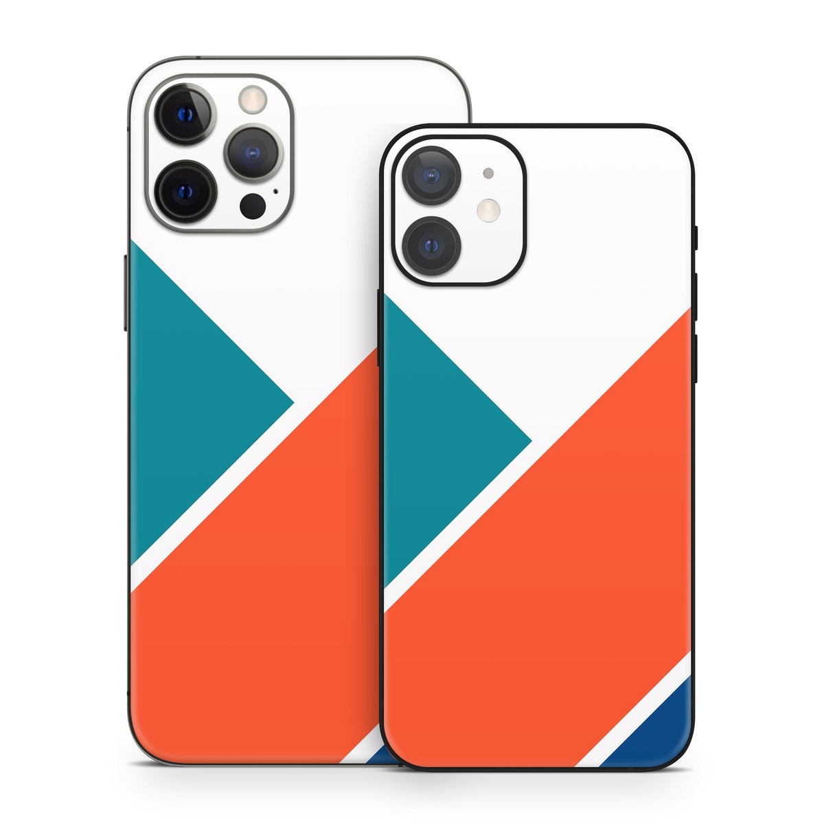 iPhone 12 Series Skin design of Blue, Orange, Line, Turquoise, Flag, Electric blue, Pattern, Parallel, with white, blue, red, orange, green colors
