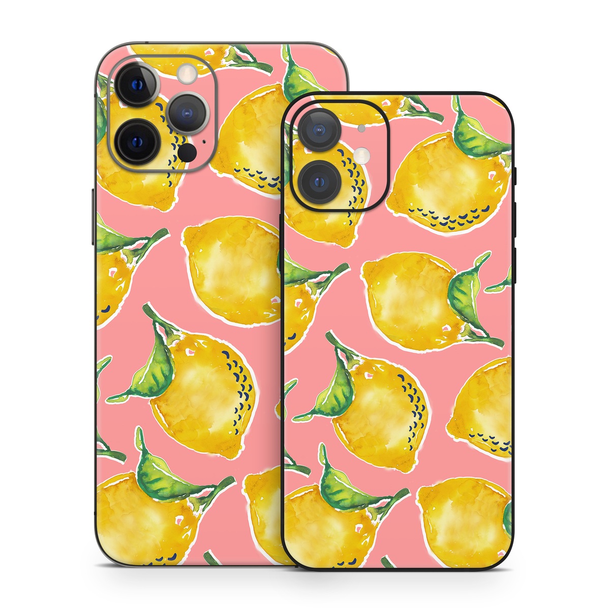 iPhone 12 Series Skin design of Yellow, Plant, with yellow, green, pink colors