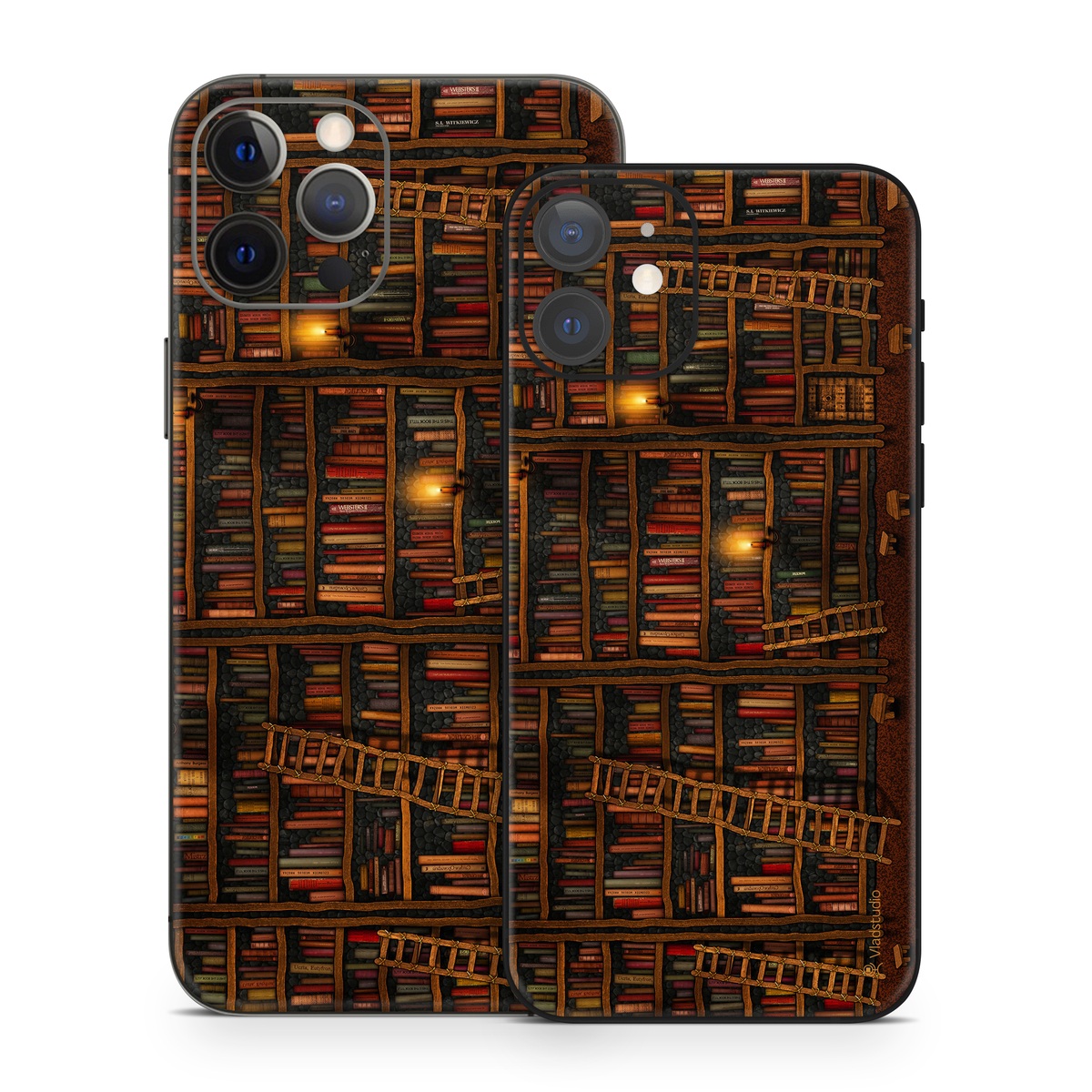 iPhone 12 Series Skin design of Shelving, Library, Bookcase, Shelf, Furniture, Book, Building, Publication, Room, Darkness, with black, red colors
