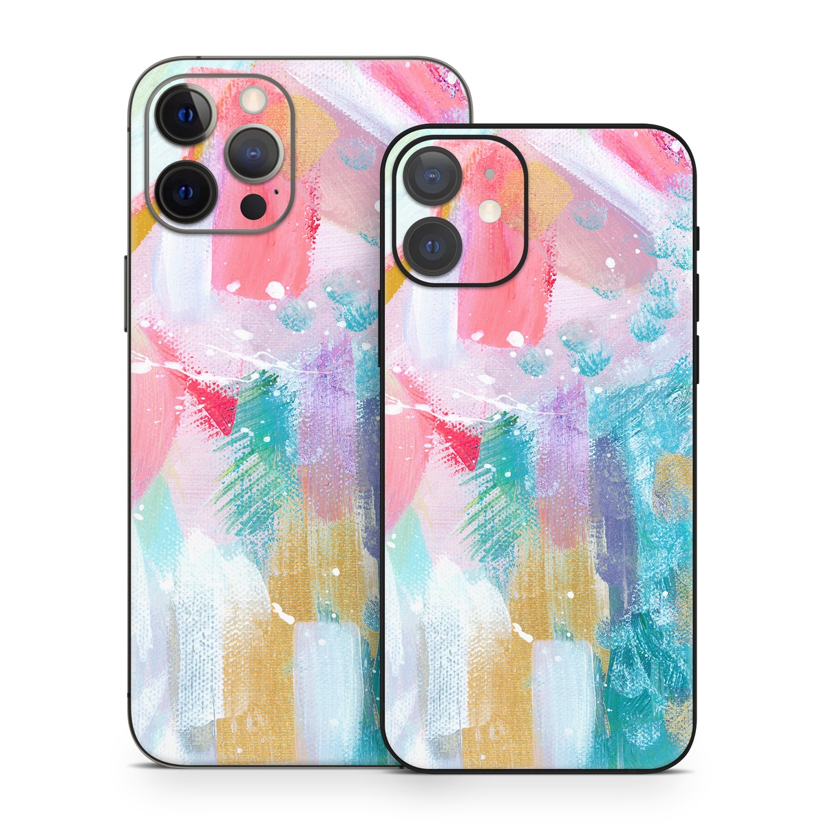 iPhone 12 Series Skin design of Colorfulness, Art paint, Paint, Pink, Creative arts, Art, Aqua, Magenta, Tints and shades, Font, with white, blue, pink, purple, green, yellow colors