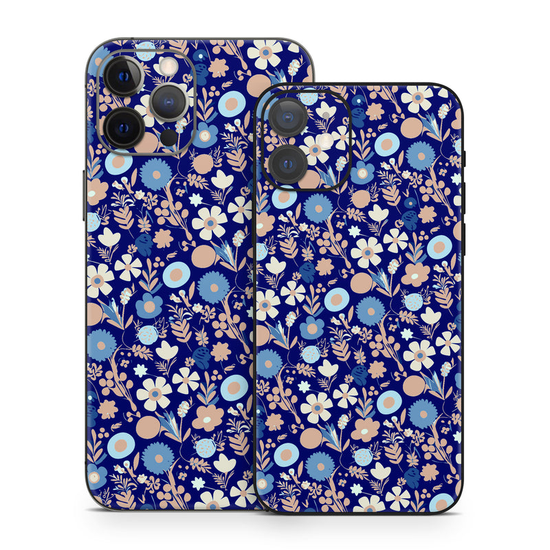 iPhone 12 Series Skin design of Pattern, Art, Symmetry, Circle, Electric blue, with blue, white, pink colors