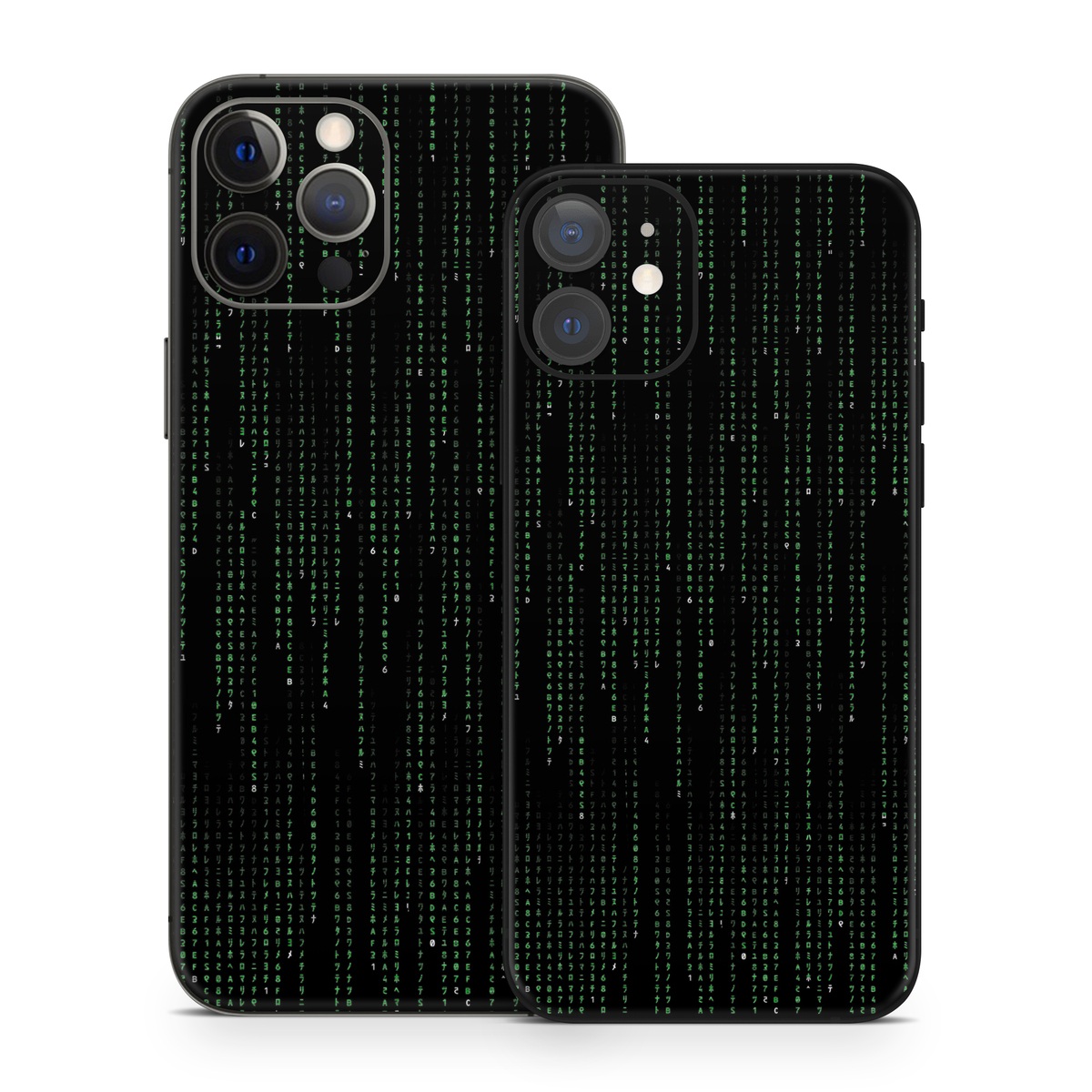 iPhone 12 Series Skin design of Green, Black, Pattern, Symmetry, with black colors