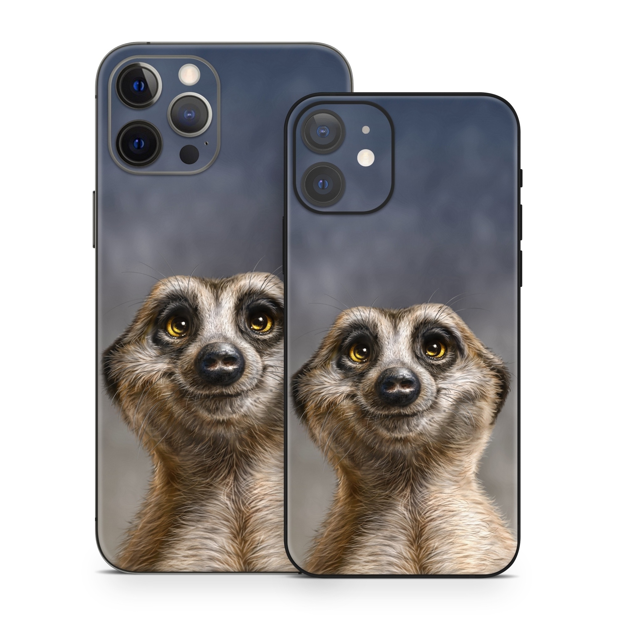 iPhone 12 Series Skin design of Face, Head, Eye, Eyelash, Human body, Carnivore, Iris, Terrestrial animal, Whiskers, Snout, with white, gray, brown, yellow, black, blue colors