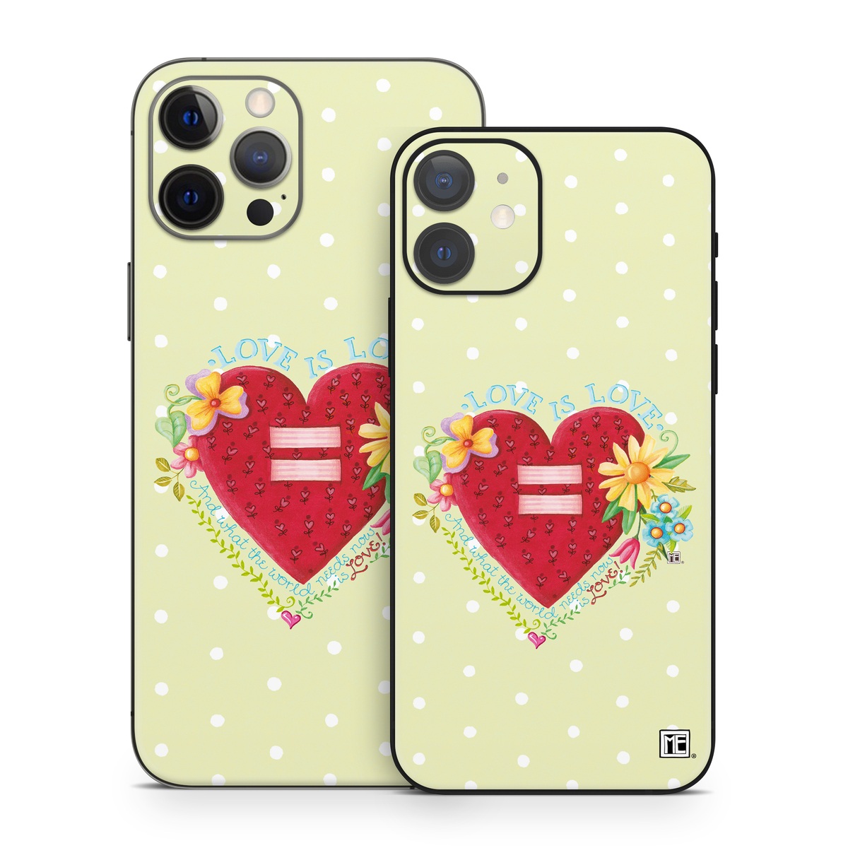 iPhone 12 Series Skin design of Heart, Illustration, Pattern, Love, Valentine's day, Visual arts, Art, Graphic design, with red, blue, yellow, orange, purple, green, pink colors