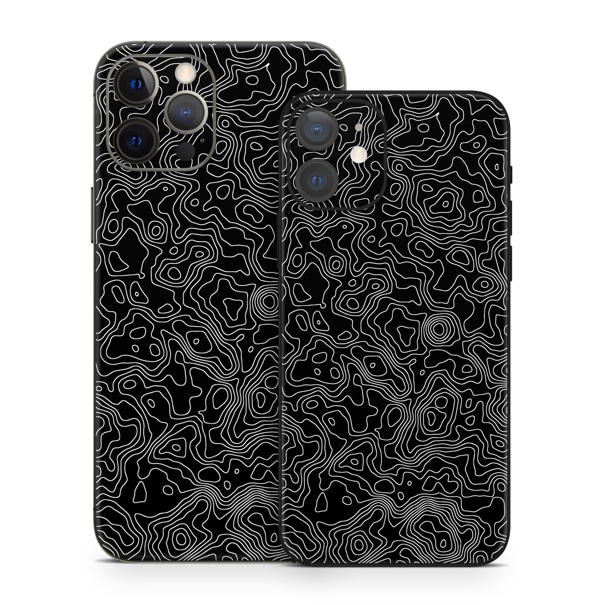iPhone 12 Series Skin design of Art, Motif, Pattern, Symmetry, Monochrome, Circle, Font, Visual arts, Illustration, Monochrome photography, with black, gray colors