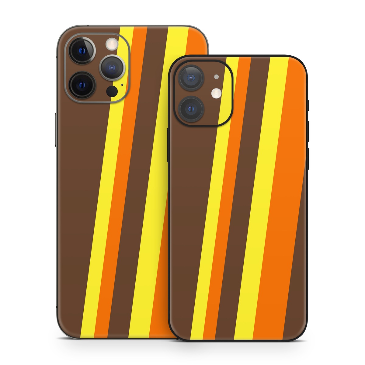 iPhone 12 Series Skin design of Orange, Yellow, Line, Brown, Font, Material property, Graphic design, Pattern, Parallel, with brown, orange, yellow colors