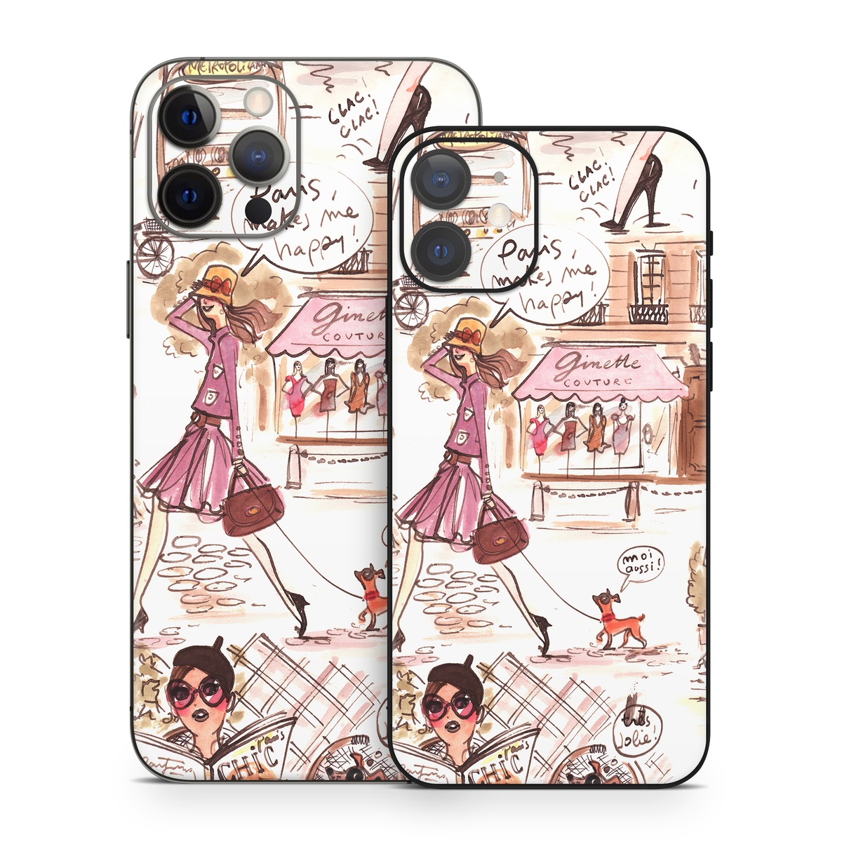 iPhone 12 Series Skin design of Cartoon, Illustration, Comic book, Fiction, Comics, Art, Human, Organism, Fictional character, Style, with gray, white, pink, red, yellow, green colors
