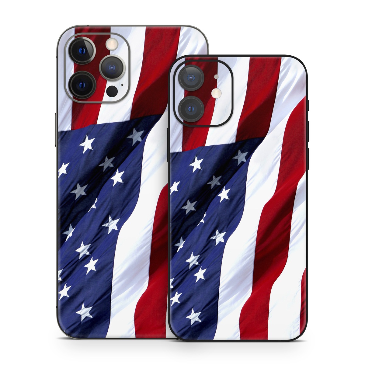 iPhone 12 Series Skin design of Flag, Flag of the united states, Flag Day (USA), Veterans day, Memorial day, Holiday, Independence day, Event, with red, blue, white colors