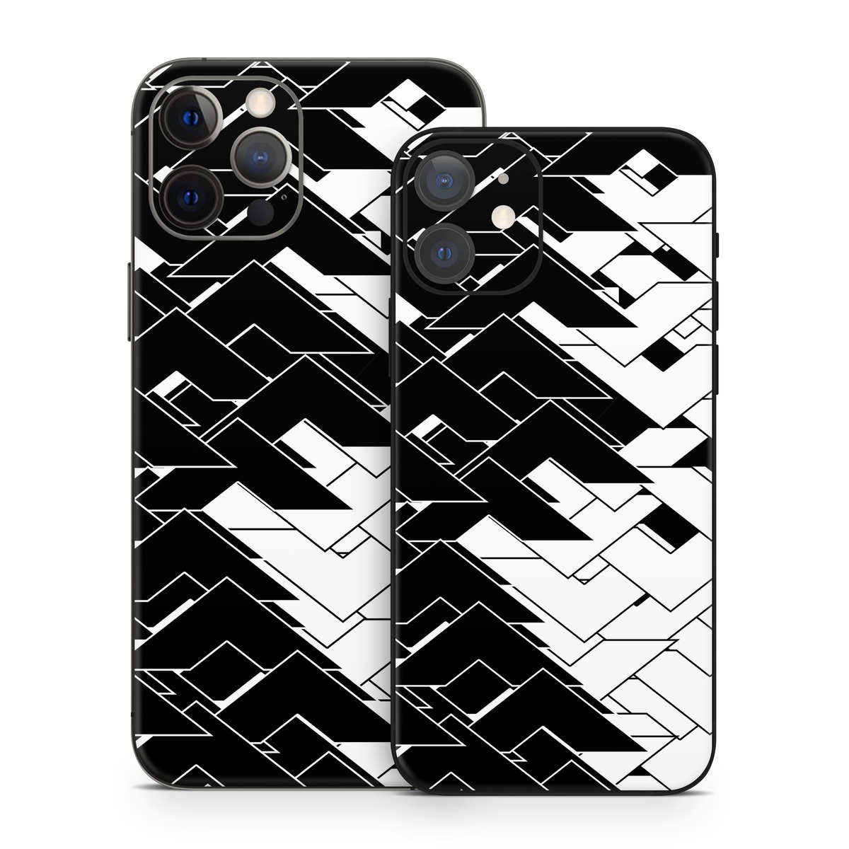 iPhone 12 Series Skin design of Pattern, Black, Black-and-white, Monochrome, Monochrome photography, Line, Design, Parallel, Font, with black, white colors