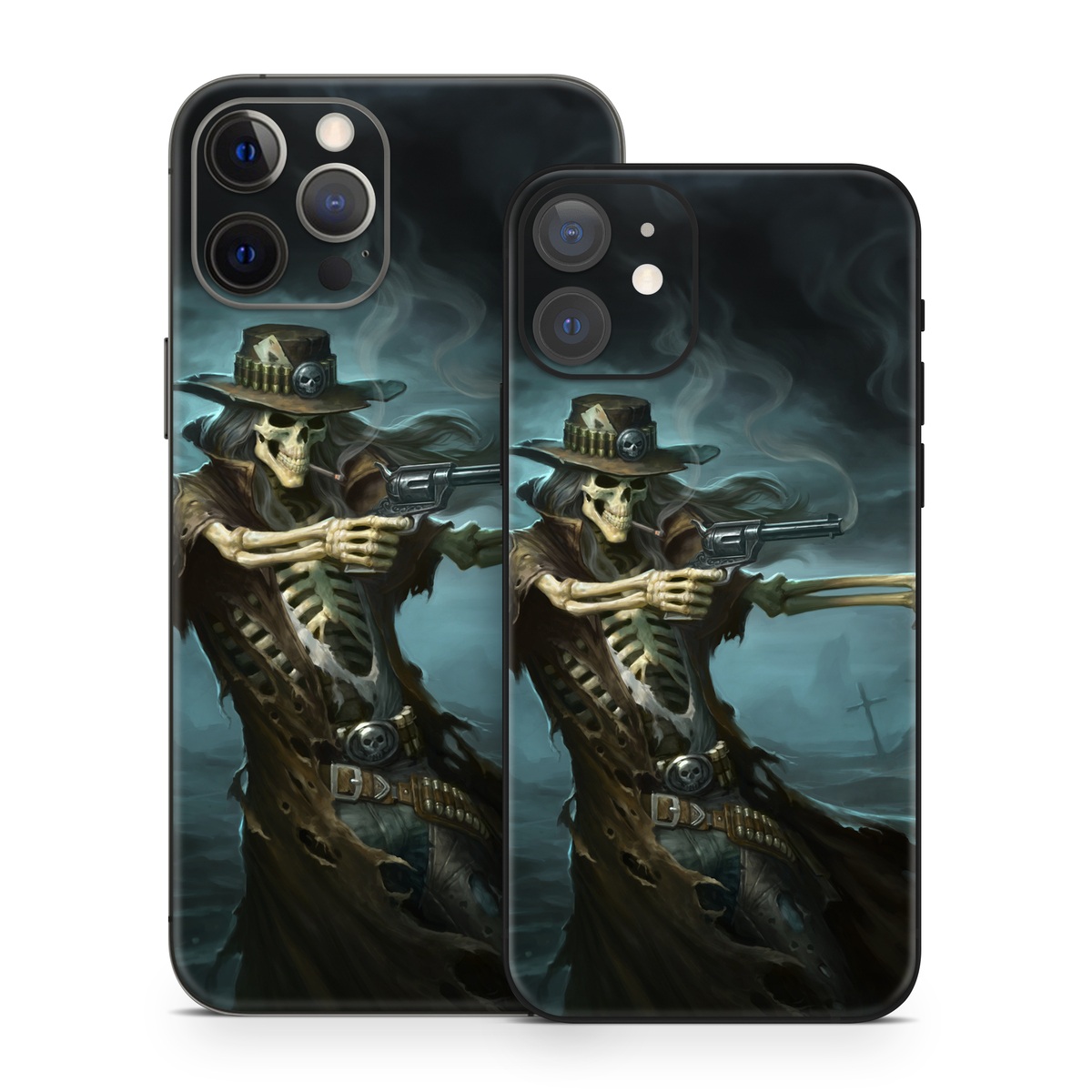 iPhone 12 Series Skin design of Cg artwork, Action-adventure game, Darkness, Illustration, Games, Adventure game, Pc game, Woman warrior, Digital compositing, Fictional character, with black, white, blue, gray colors
