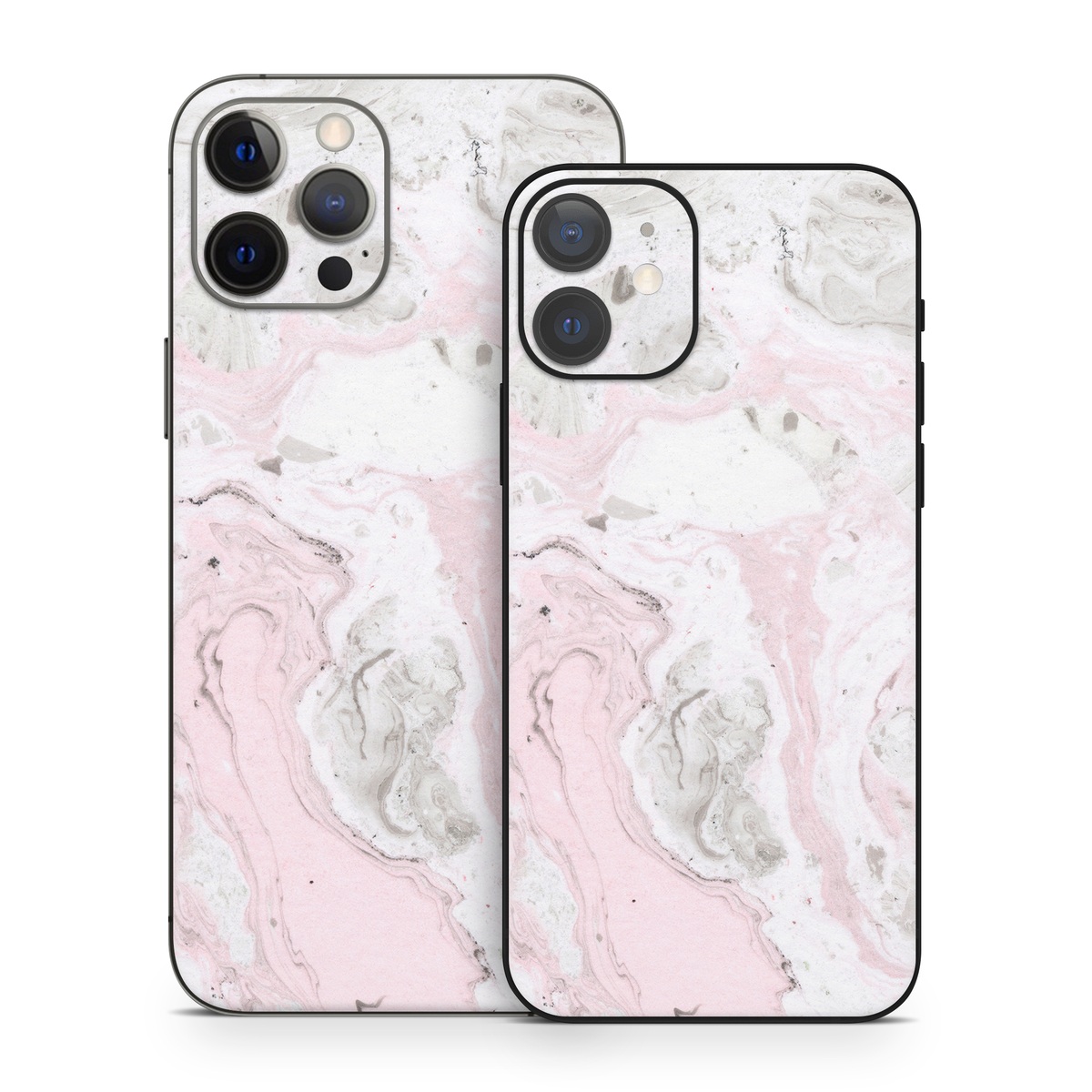 iPhone 12 Series Skin design of White, Pink, Pattern, Illustration, with pink, gray, white colors