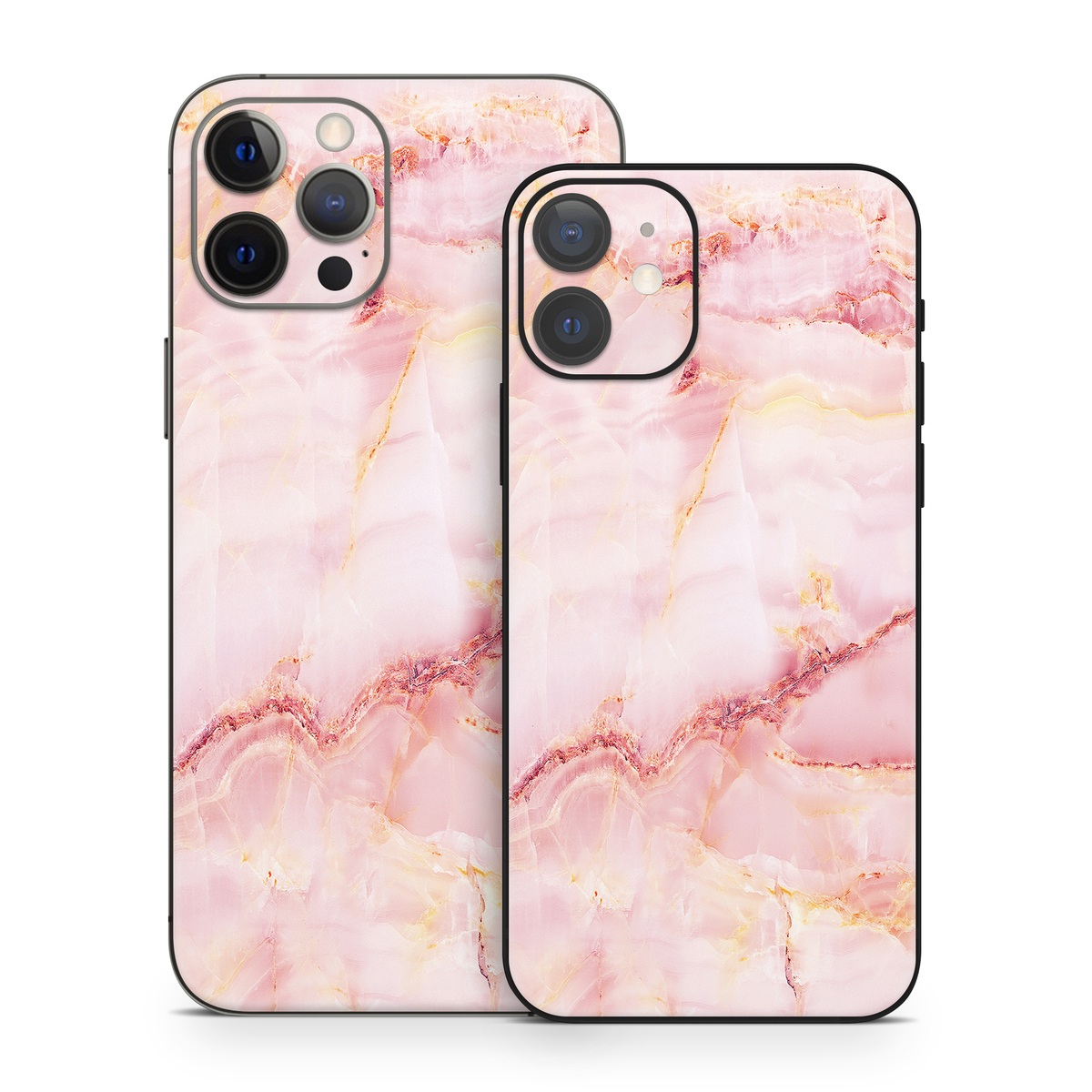 iPhone 12 Series Skin design of Pink, Peach, with white, pink, red, yellow, orange colors