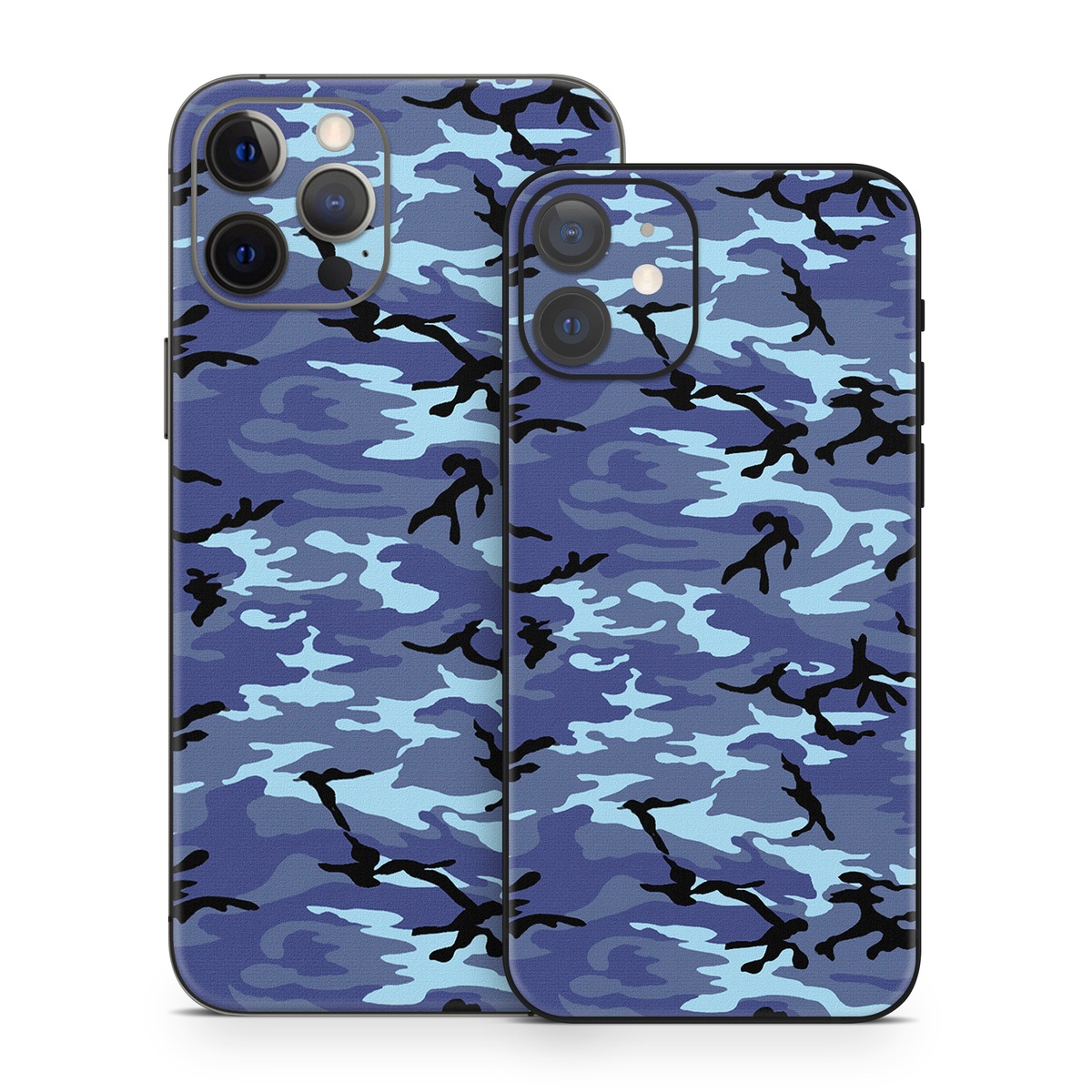 iPhone 12 Series Skin design of Military camouflage, Pattern, Blue, Aqua, Teal, Design, Camouflage, Textile, Uniform, with blue, black, gray, purple colors