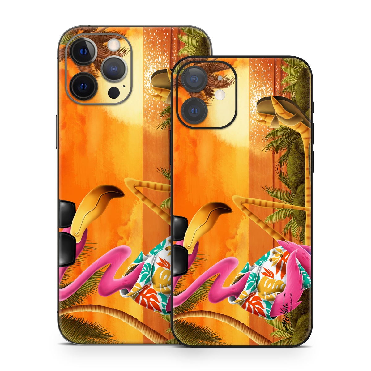 iPhone 12 Series Skin design of Cartoon, Art, Animation, Illustration, Plant, Cg artwork, Shoe, Fictional character, with red, orange, green, black, pink colors