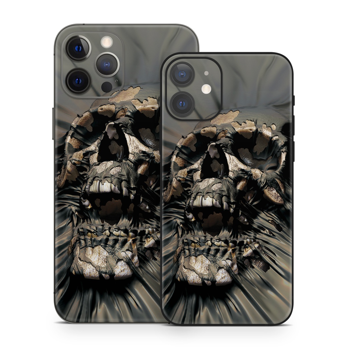 iPhone 12 Series Skin design of Cg artwork, Fictional character, Illustration, Demon, Fiction, Supervillain, Mythology, Art, with black, green, gray, red colors