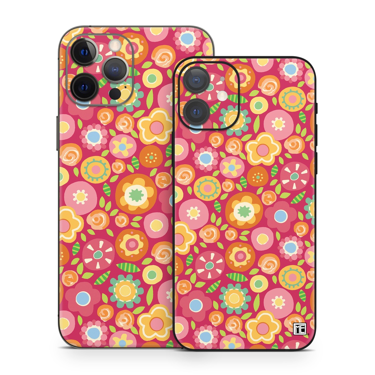 iPhone 12 Series Skin design of Orange, Pattern, Design, Circle, with red, pink, green, gray, orange, purple colors
