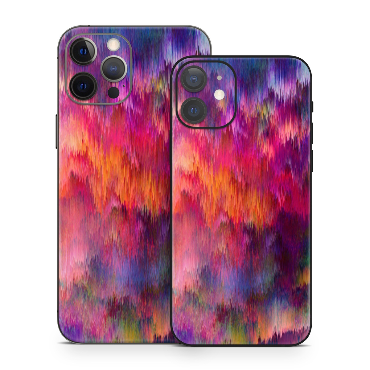 iPhone 12 Series Skin design of Sky, Purple, Pink, Blue, Violet, Painting, Watercolor paint, Lavender, Cloud, Art, with red, blue, purple, orange, green colors