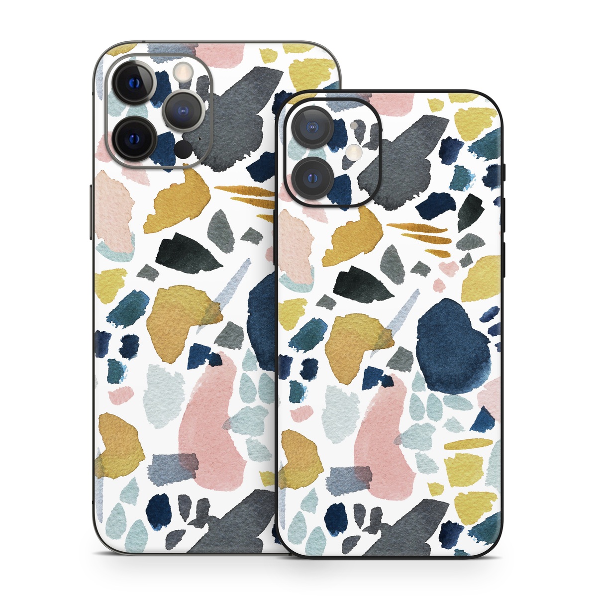 iPhone 12 Series Skin design of Pattern, Aqua, Teal, Design, Textile, with white, blue, yellow, orange, pink, black colors