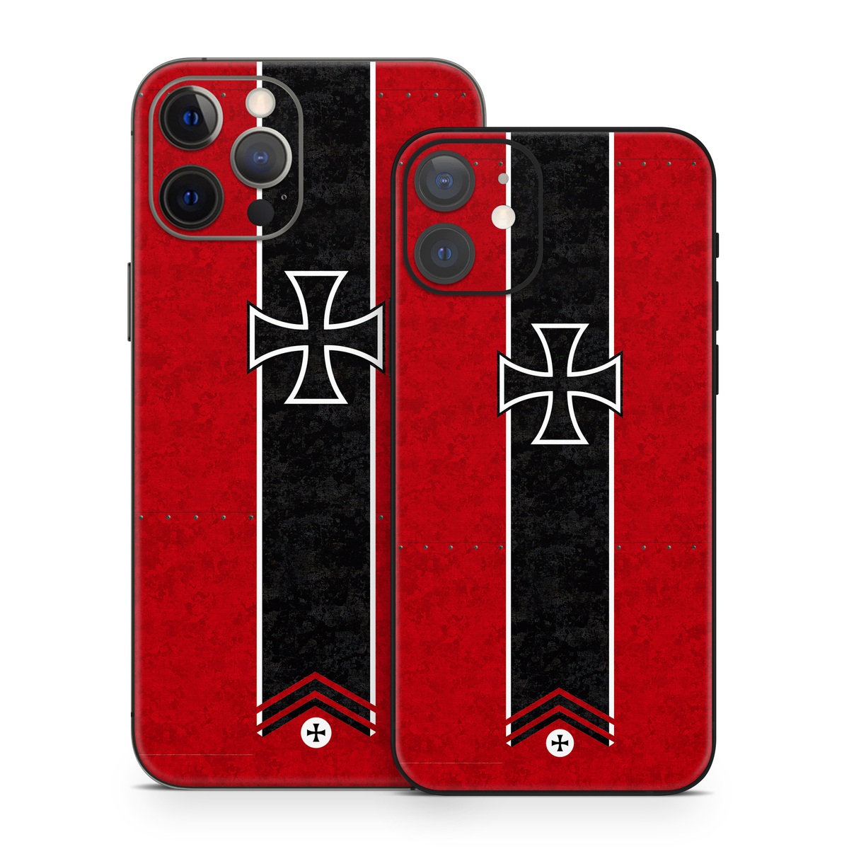 iPhone 12 Series Skin design of Bullet, Holes, War, Red, Text, Carmine, Colorfulness, Maroon, Symbol, Coquelicot, with red, black, white, gray colors