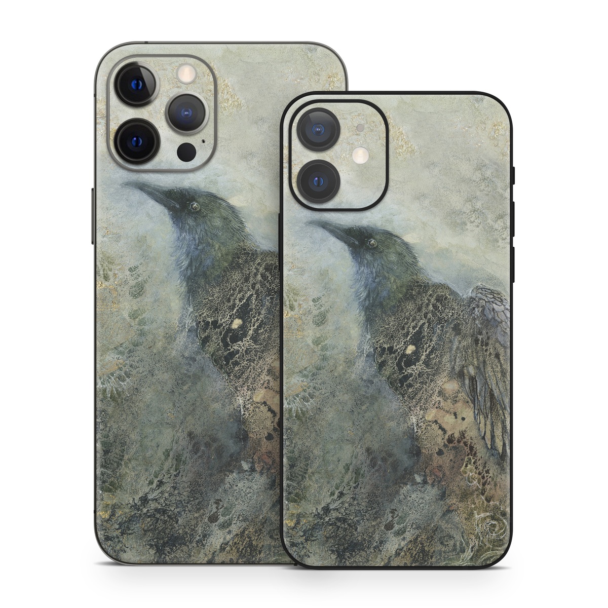 iPhone 12 Series Skin design of Painting, Water, Geology, Art, Rock, Watercolor paint, Illustration, with black, gray, white, blue colors